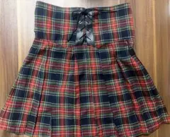 [SUPERLOVERS］赤チェック　プリーツスカート