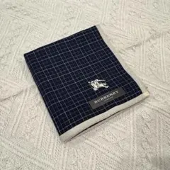 未使用☆Burberry バーバリー ハンカチ 綿 ネイビー、チェック