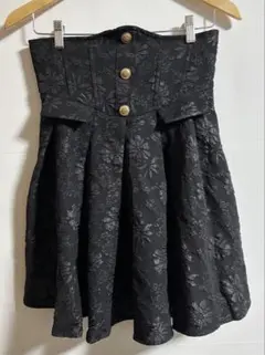 SHEIN MOD 女性用ウルトラハイウエストジャカードブラックスカート