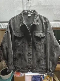 ダークグレー デニムジャケット