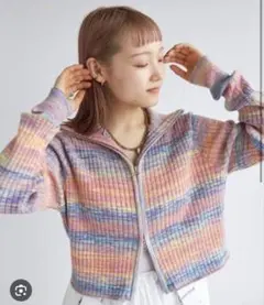 か*☆様 wcloset リブジップカーディガン　ダブルクローゼットのサムネイル