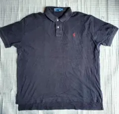 T*i様 ralph laurenラルフローレン ポロシャツ半袖黒ブラック無地刺