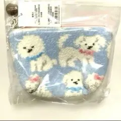 限定色】フェイラー モフモフワンチャン 巾着袋 ペールブルー 水色 犬