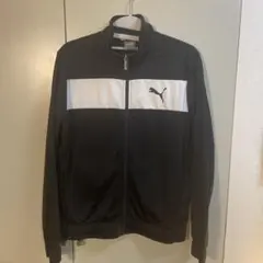 PUMA ジップアップジャケット ブラック/ホワイト