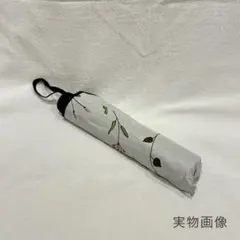折りたたみ傘 日傘 花柄 晴雨兼用 撥水 UVカット 大きい 8本骨 ホワイトのサムネイル