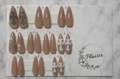 ナチュラルピンク ネイルチップ 10サイズセット