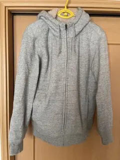 ユニクロボアスウェットフルジップパーカ　Ｌグレー341-418708