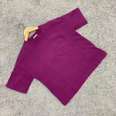 ✨GU✨ジーユー♡クールネック♡Tシャツ♡着こなし抜群♡パープル♡(S)