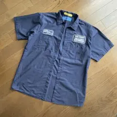 CINTAS WAL-MART ワークシャツ 半袖 ネイビー Lのサムネイル
