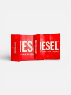 DIESEL ショップ袋 赤色 ロゴ入り　レッド　2枚