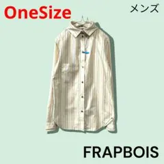 美品　FRAPBOIS　フラボア　着脱襟　ストライプ　シャツ　ワンサイズ　日本製のサムネイル