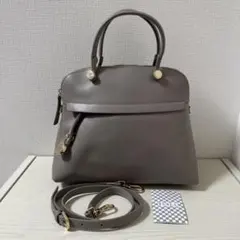 【新品同様】FURLA フルラ パイパー　M サッビア　2way トートバッグ