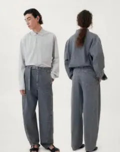 LEMAIRE TWISTED PANTS denim stone grey S
