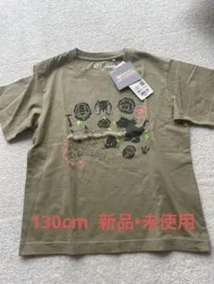 ユニクロ　UNIQLO ポケモン　化石博物館　半袖　Tシャツ 130 カーキ