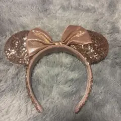 ★カチューシャ★ ピンクゴールド　スパンコール
