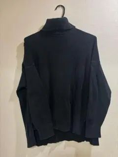 【AMERICAN HOLIC】綿100% タートルネックニット M ブラック