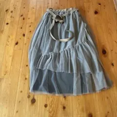 超美品【マルシャルテル】個性的　二重重ねスカートのサムネイル