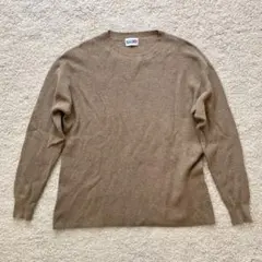 レリューム カシミアブレンド M リブ編み セーター ニット ベージュ ブラウン