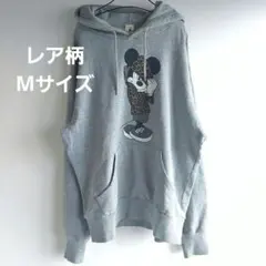 古着 パーカー フーディ レア柄 ミッキー ディズニー 男女兼用 ユニセックス