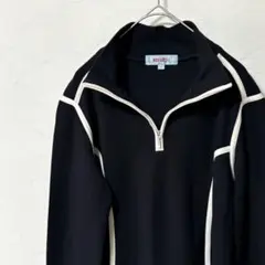 ケンゾー ゴルフ ハーフジップ 長袖 黒 レディース1のサムネイル