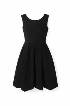 M-PREMIER ブラックノースリーブワンピース 38