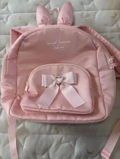 新品　キッズ　ウサギ　リボン　ピンクリュック