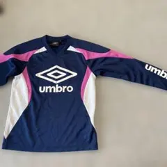 umbro 長袖 Vネックシャツ ネイビー/ピンク　130