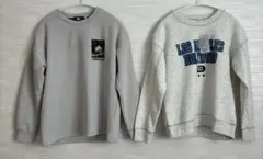 キッズ　LOGOS ロゴ入り グレー トレーナー まとめ売り140 150