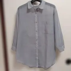 GLACIERシアーシャツ グレー M 七分袖のサムネイル
