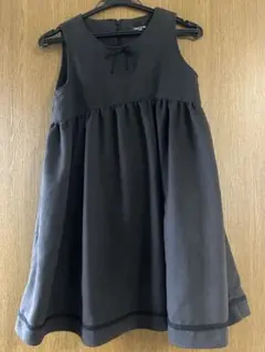 COMME CA ISM 黒 ノースリーブワンピース 130A