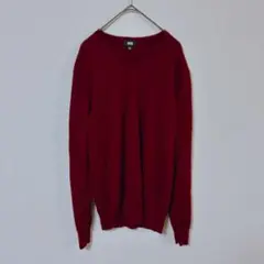 ユニクロ　エクストラファインメリノウール　Vネックセーター　薄手生地　メンズM