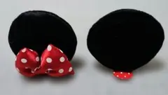 ミニーマウス　ヘアピン　ヘアクリップ