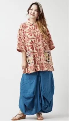 チャイハネ☆カッチナメンズシャツ ベージュのサムネイル