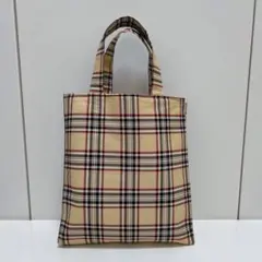 【タータンチェック柄】紙袋風バッグ トートバッグ サブバッグ ハンドメイドのサムネイル
