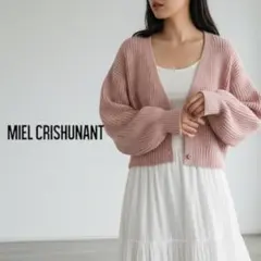 915ね@ MIEL CRISHUNANT ショート丈 ニットカーディガンのサムネイル
