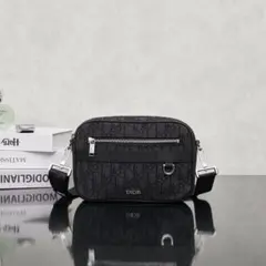 DIOR ロゴプリント ショルダーバッグ ブラック