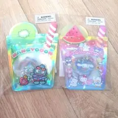 ハンギョドン & サンリオキャラクター ホログラムステッカーセット ナツシール