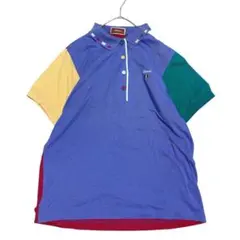 【訳あり】エレッセellesseポロシャツ Lサイズ ゴルフスポーツマルチカラー
