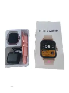 新品スマートウォッチ ピンク