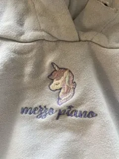 mezzo piano ユニコーン刺繍 トレーナーとスカートセット 90cm