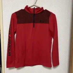 UNDER ARMOUR レッド ハーフジップ 長袖カットソー 150 くらい