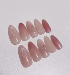 ネイルチップ ピンク