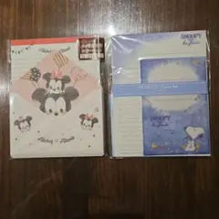 ディズニー・スヌーピー・レターセット2種まとめ売り