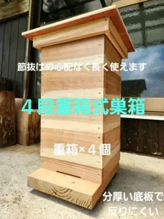 k*o様 日本蜜蜂重箱式巣箱（自然入居＆営巣実績有・中古）5段・すのこ