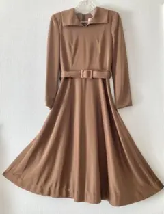 ナナレビアン　フレアワンピース　昭和レトロ　ロングワンピ　Mサイズ　ヴィンテージ