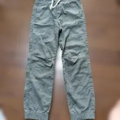 恐竜プリント グレー長ズボン