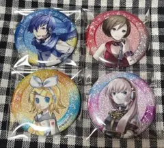 初音ミク キラキラ缶バッジ KAITO MEIKO リン ルカ セット