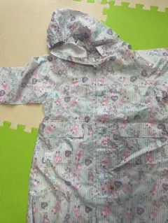 子供用レインコート 花柄 クマプリント