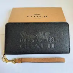 COACH コーチ 長財布 ブラック レザー C3548