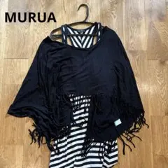 MURUAレイヤード風 フリンジ トップス ブラックのサムネイル